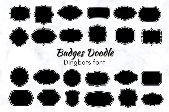 Badges Doodle: The Playful Dingbat Font for Creative Projects