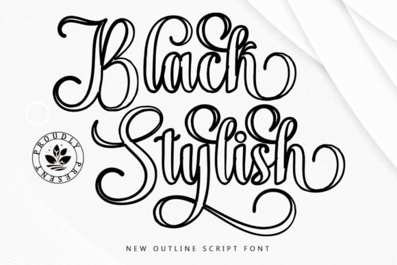 Black Stylish Outline: Where Modern Luxury Meets Airy Typography