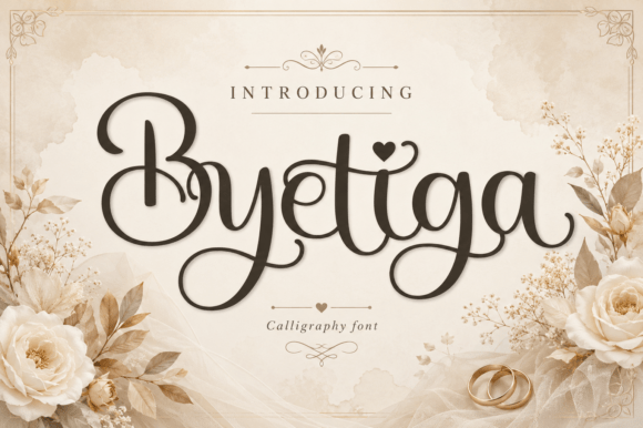 Byetiga: Crafting Romantic Branding with a Modern Calligraphy Font