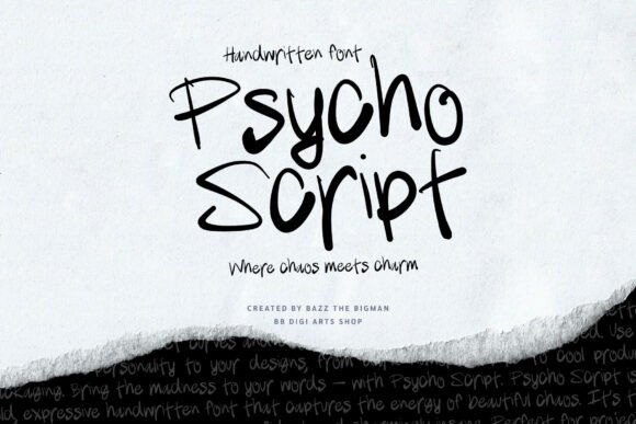 Psycho Script: Where Chaos Meets Charm in Your Design
